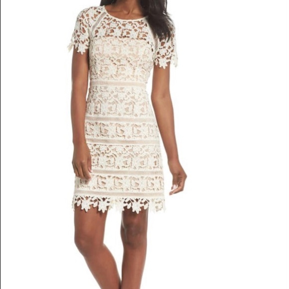 Lace overlay dress